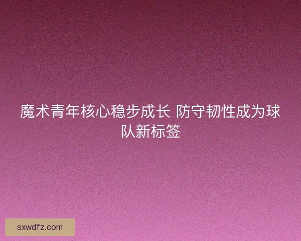 魔术青年核心稳步成长 防守韧性成为球队新标签